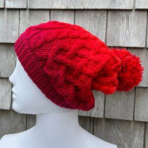 Andes Gifts Alpaca Blend Cable Knit Beanie